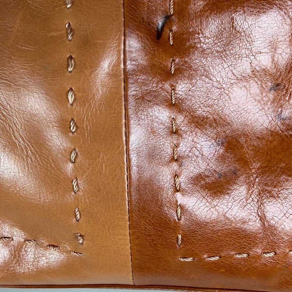 2000s Stitched Patchwork Leather Shoulder Bag - image 4
